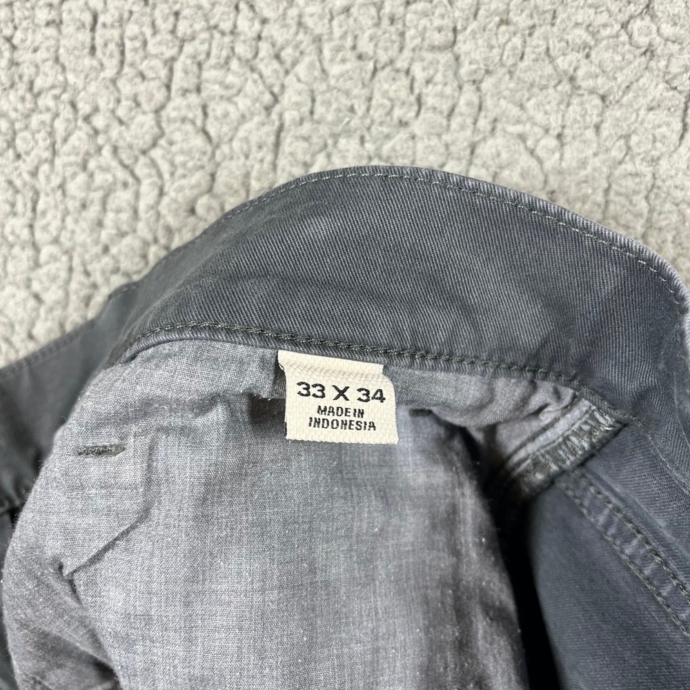 Flint and Tinder 365 Pants Mens Size 33 Grey Slim Fit Cotton Stretch Chinos 5400 - Picture 6 of 12